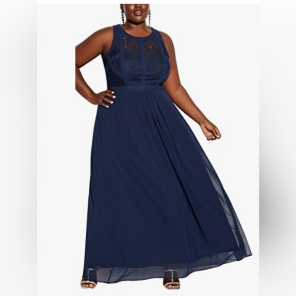 City Chic Women’s Maxi Dress With Paneled Bodice - Picture 1 of 15